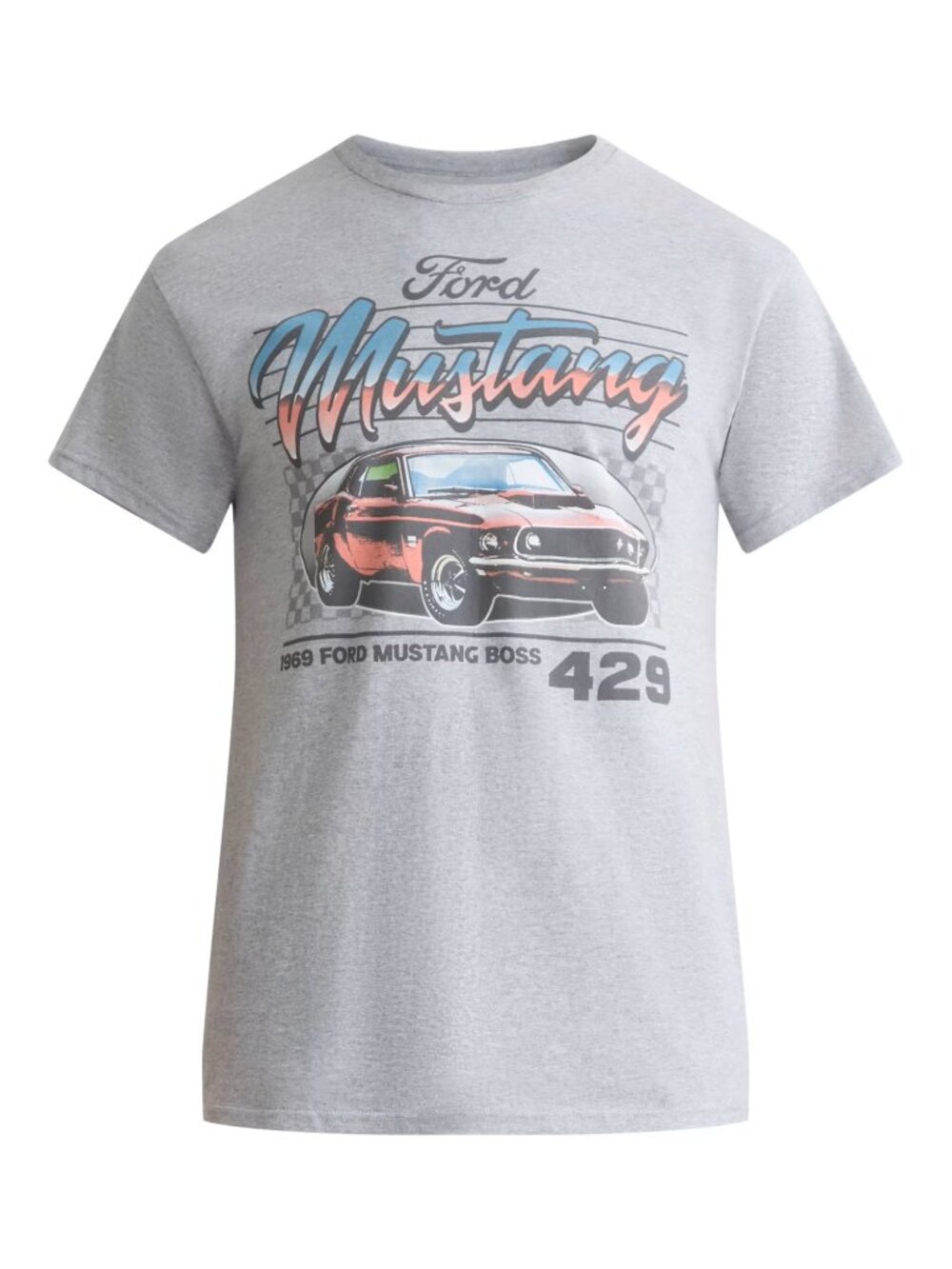 Ford Mustang Men's Graphic T-Shirt Short Sleeves Crew Neck Gray Large NEW
